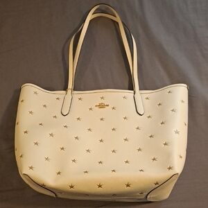 Coach Tote Bag with Gold Stars